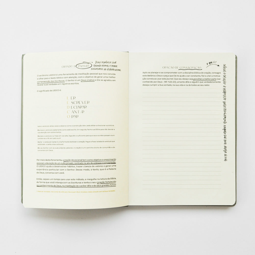 Versículo-base do Journal de Oração Betânia