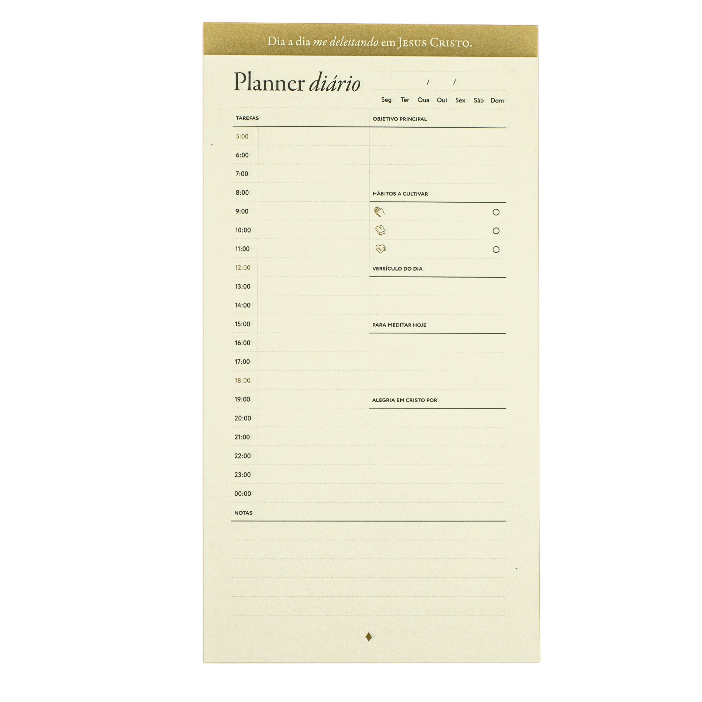 Bloco Purpose Planner Diário