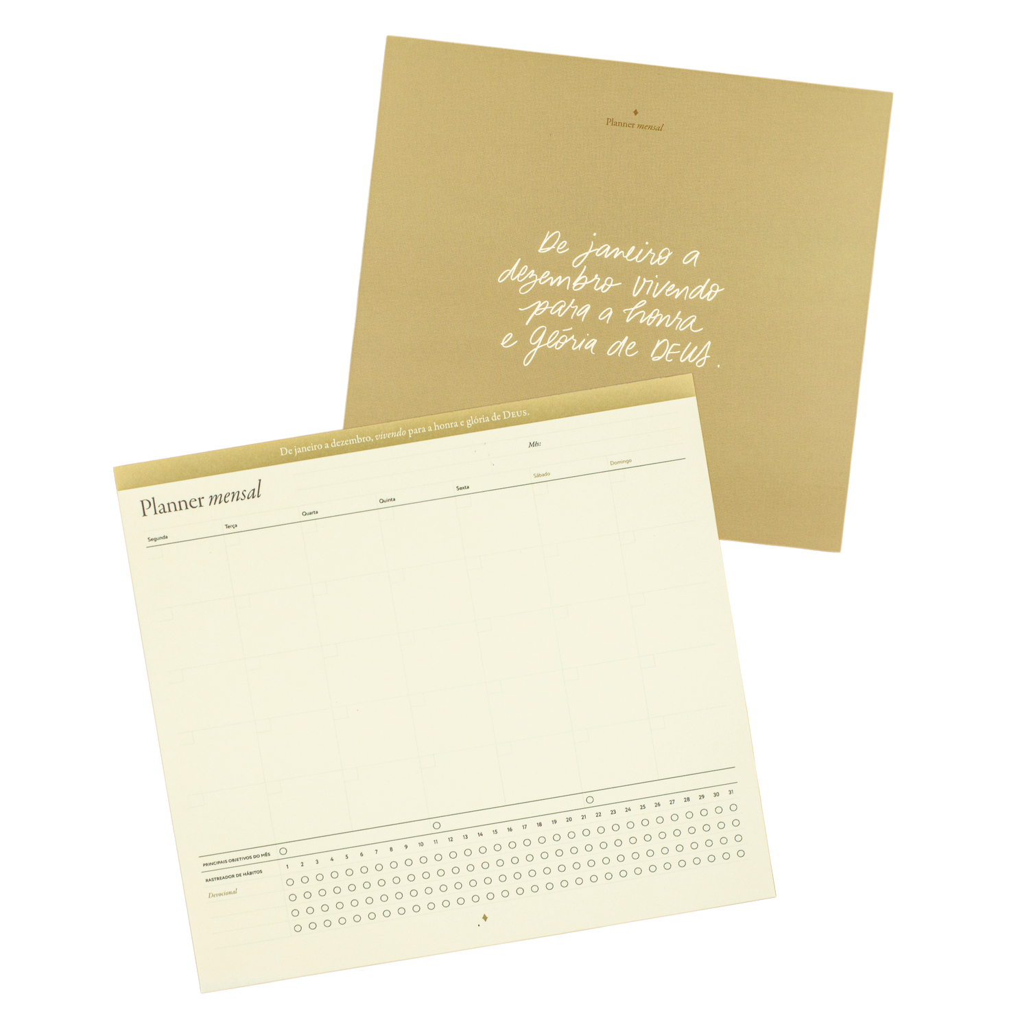 Bloco Purpose Planner Mensal