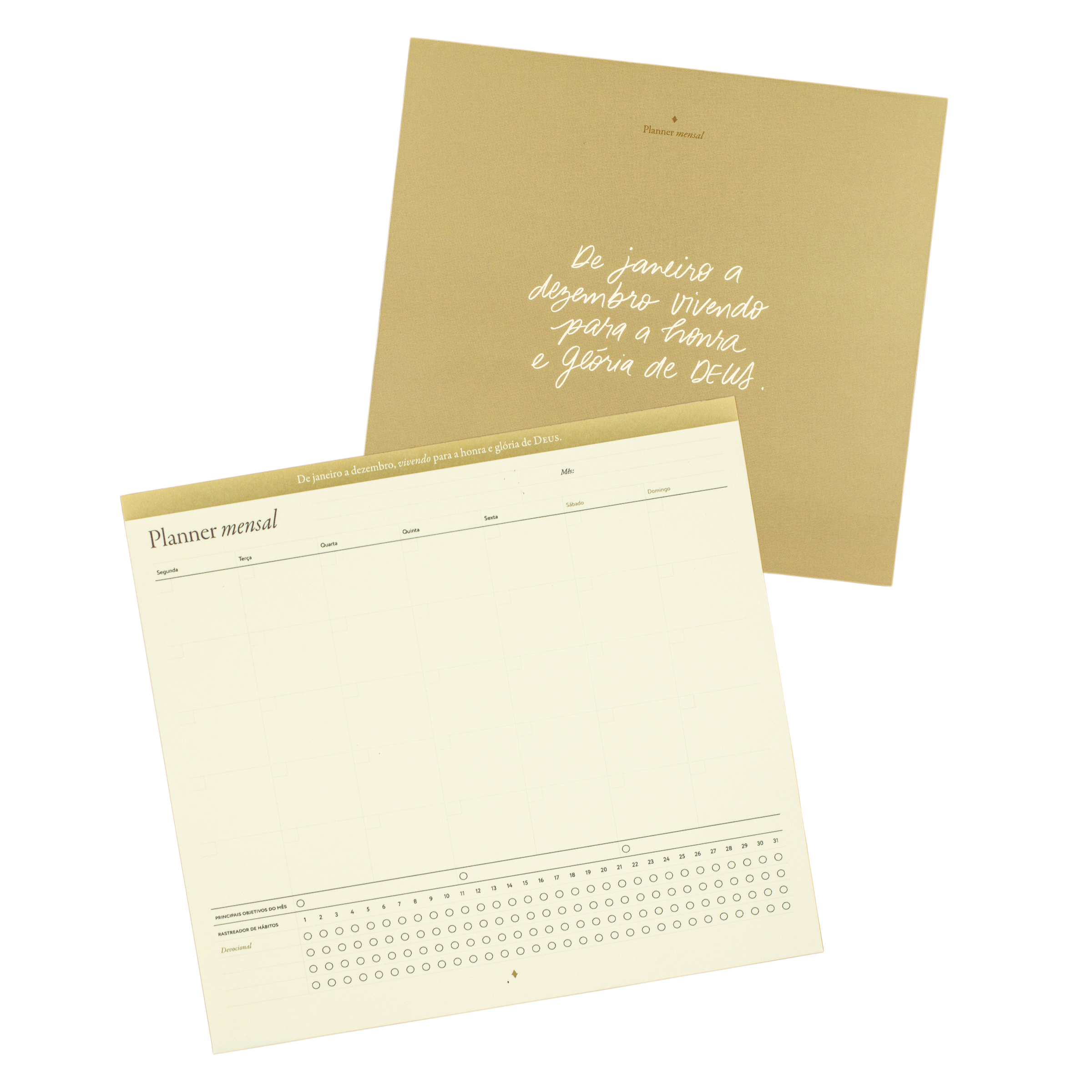 Bloco Purpose Planner Mensal