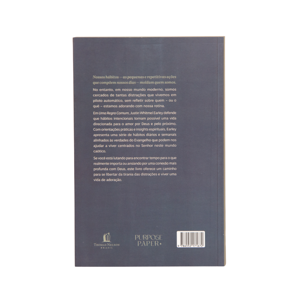 Uma Regra Comum capa livro hábitos de propósito