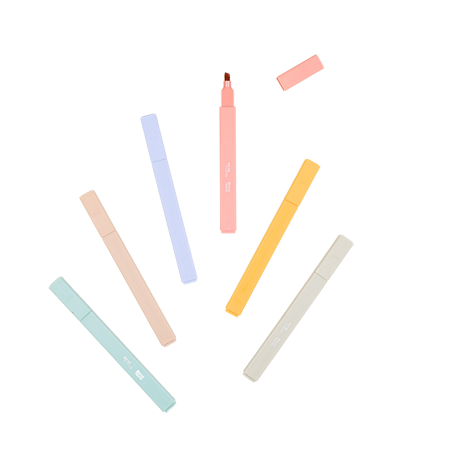 Kit Marca-Texto 6 cores - Tons Pastéis