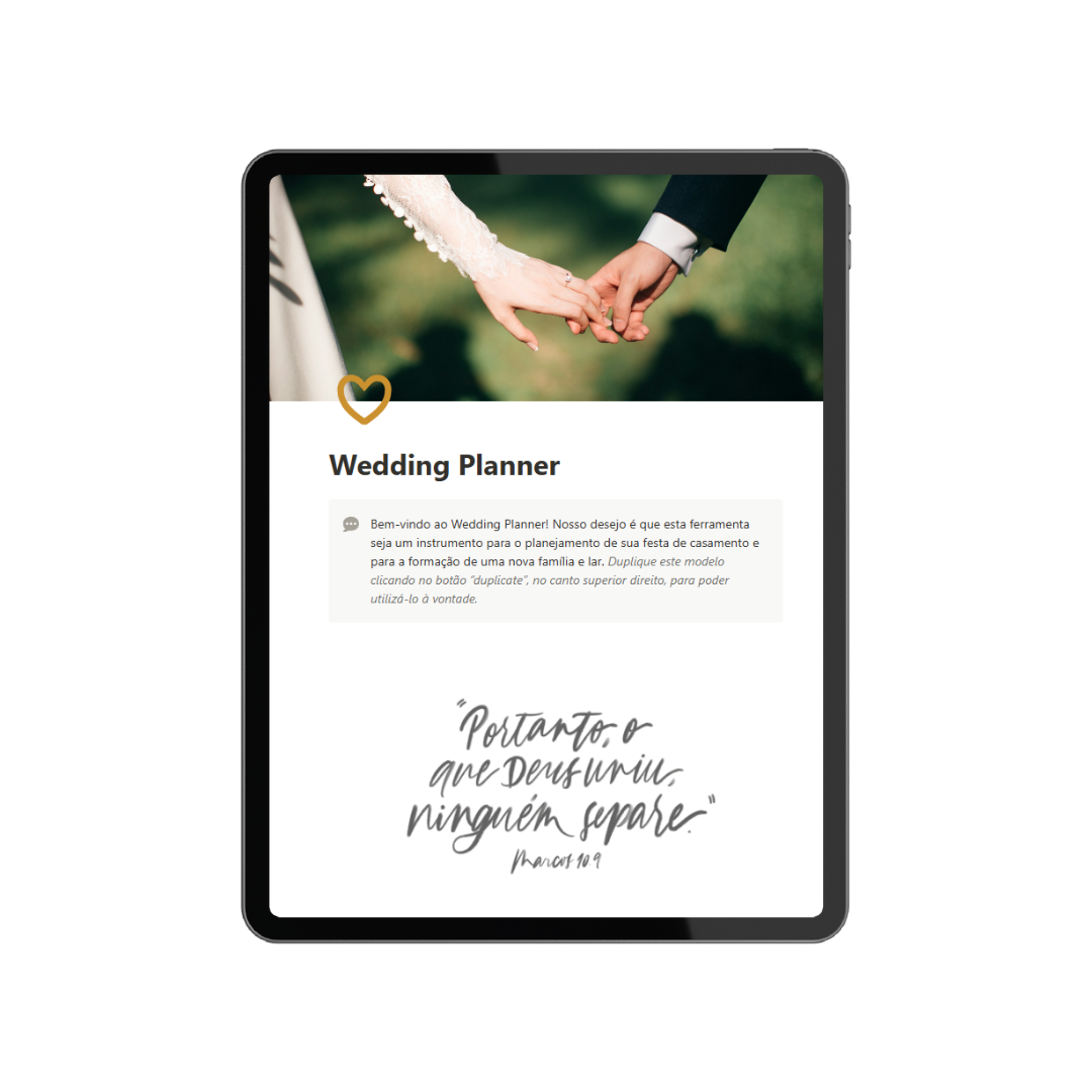 Planner Digital de Casamento - Wedding Notion