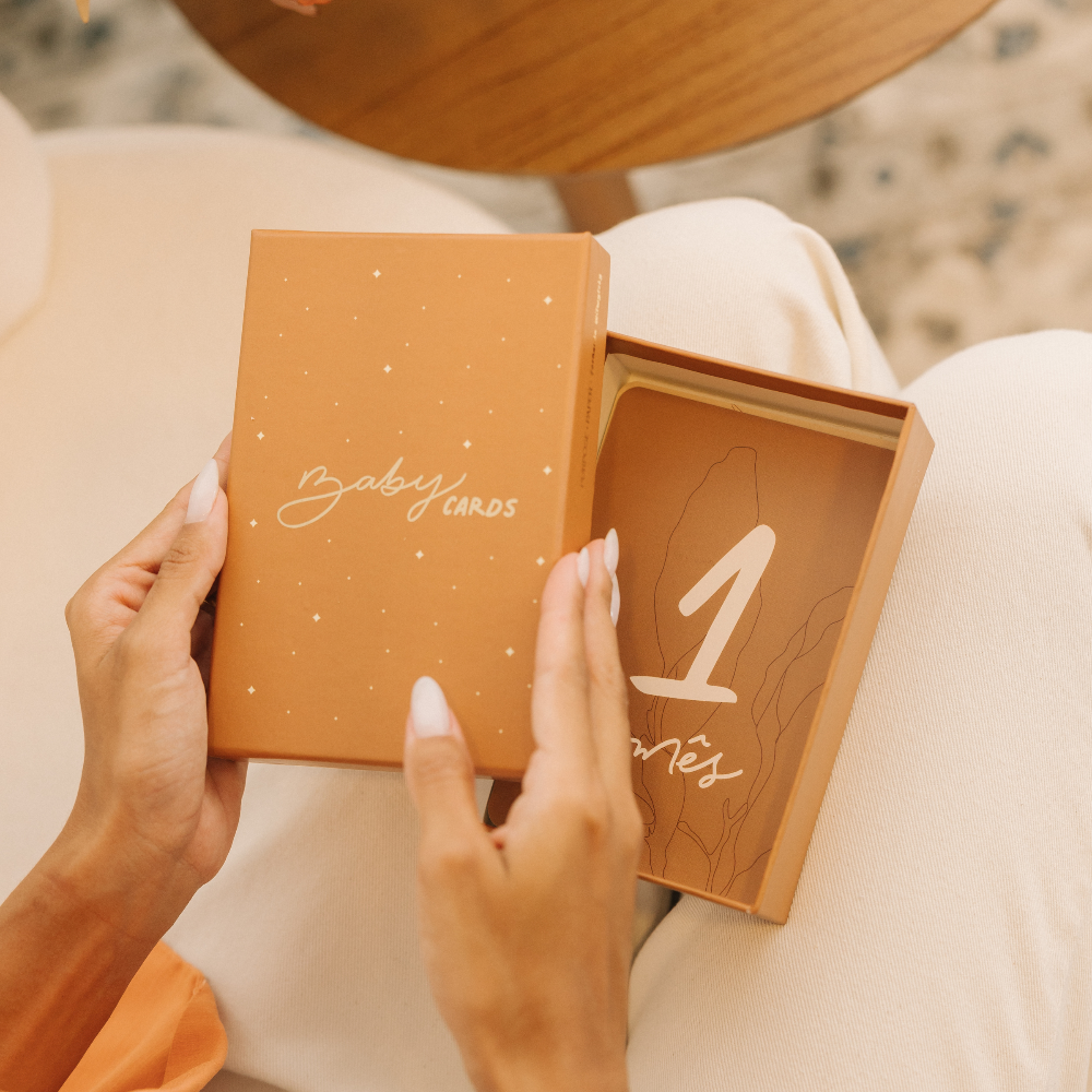 Kit Baby Cards Purpose Paper caixa cartões bebê primeiro ano
