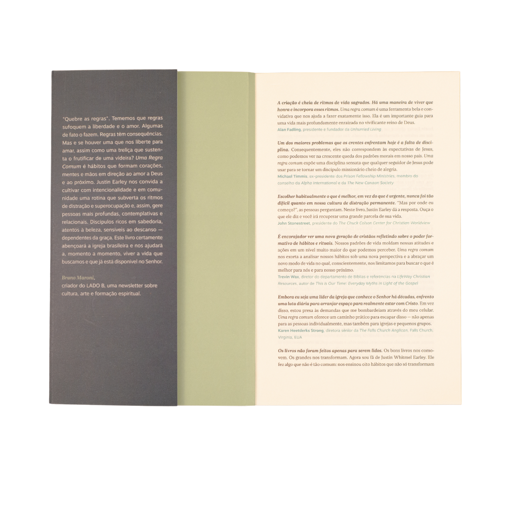 Uma Regra Comum livro cristão era de distração Justin Whitmel Earley