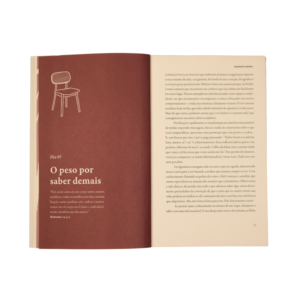 Sagrado Agora página interna oração intencional