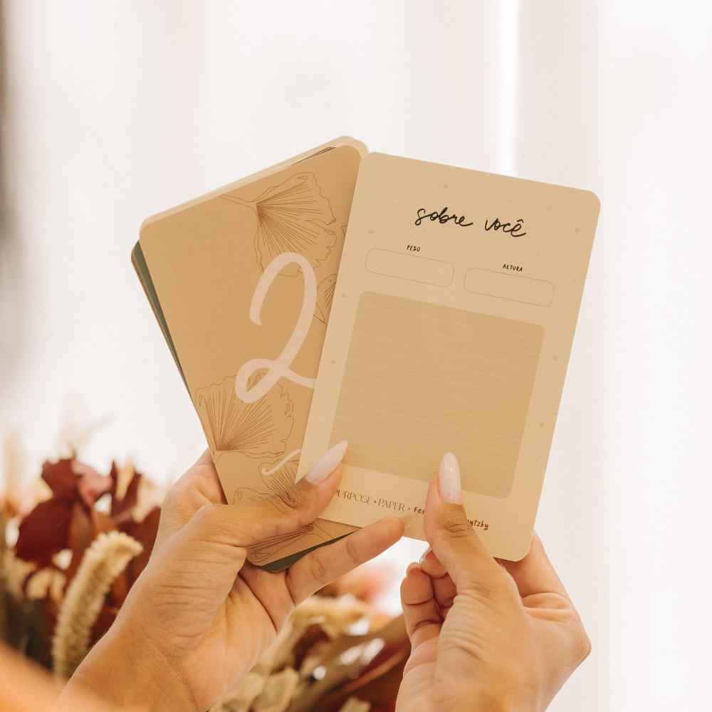 Kit Baby Cards Purpose Paper caixa cartões bebê primeiro ano