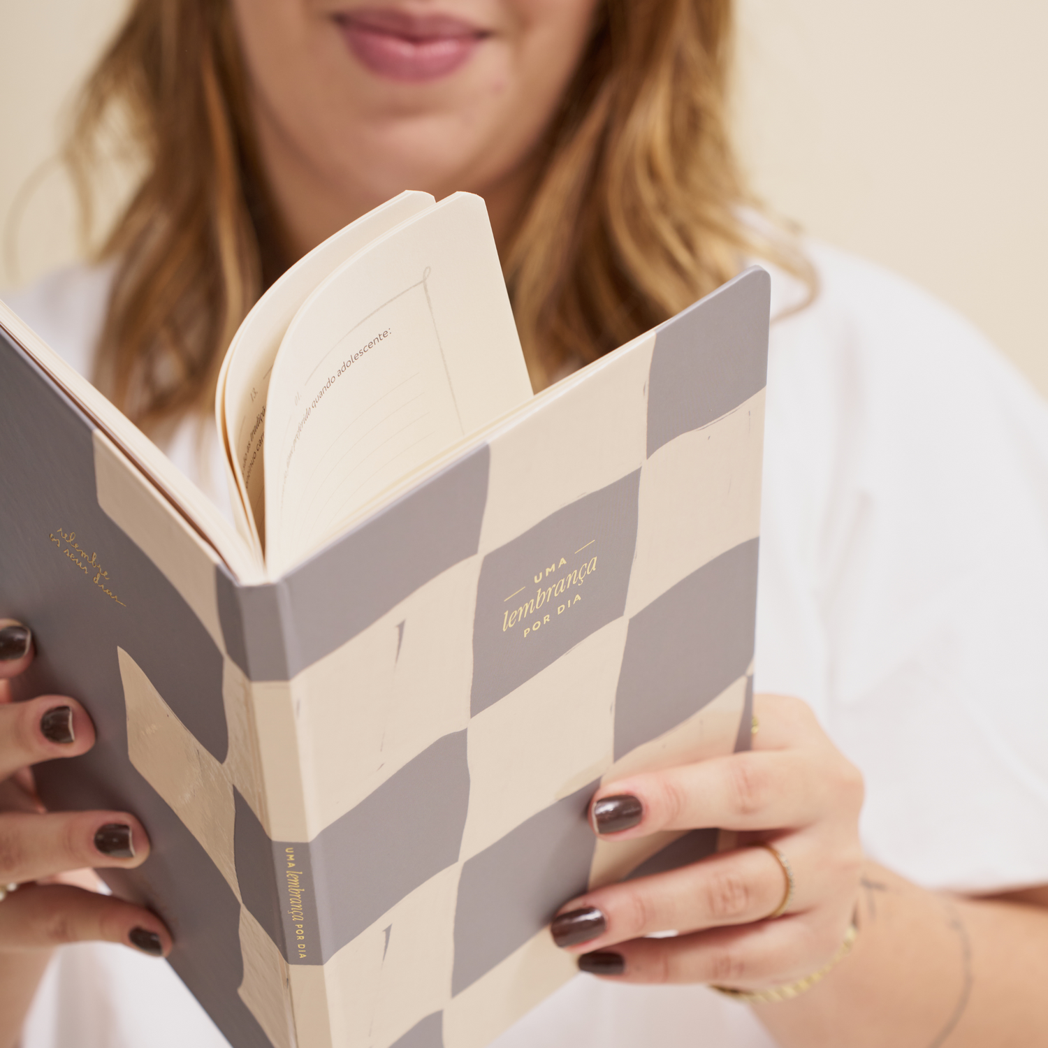 Journal de Memórias capa azul Quadrícula