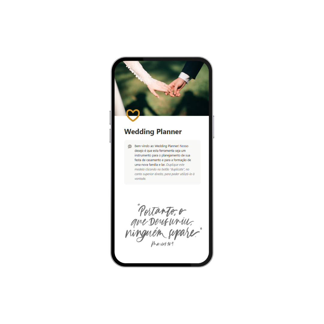 Planner Digital de Casamento - Wedding Notion