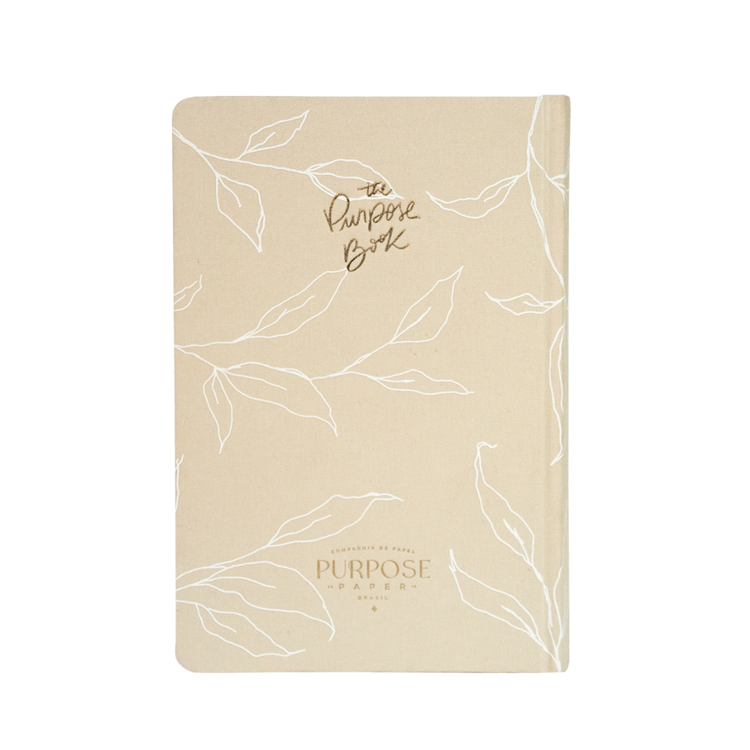 Bíblia de anotações The Purpose Book – capa Jardim tecido bege capa dura