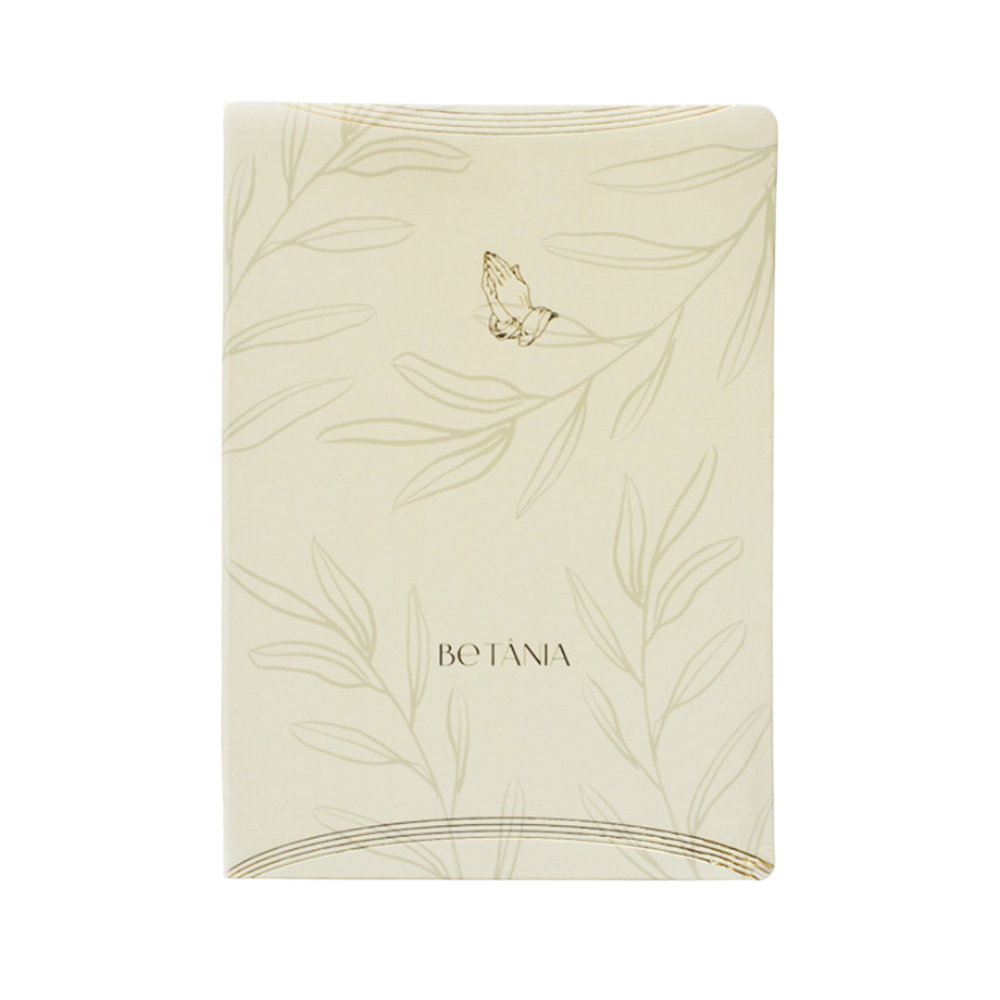Journal de Oração Betânia capa Bege Jardim