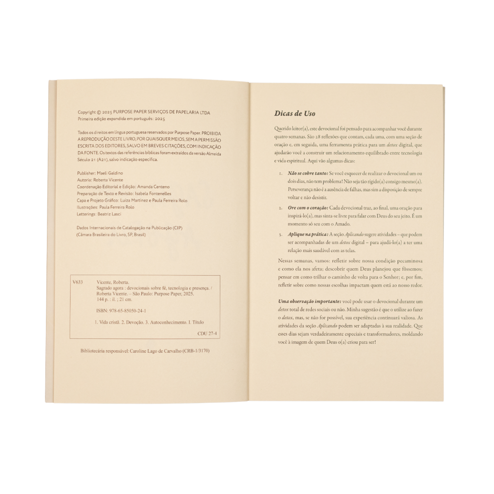 Sagrado Agora dicas de uso