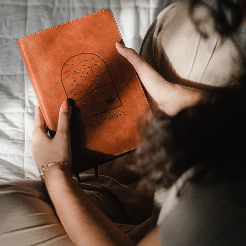 Bíblia de anotações The Purpose Book – capa Janela couro flexível