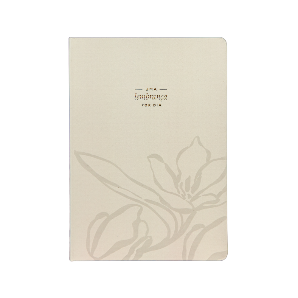 Journal de Memórias capa Jardim creme Diário de Memórias Cristão