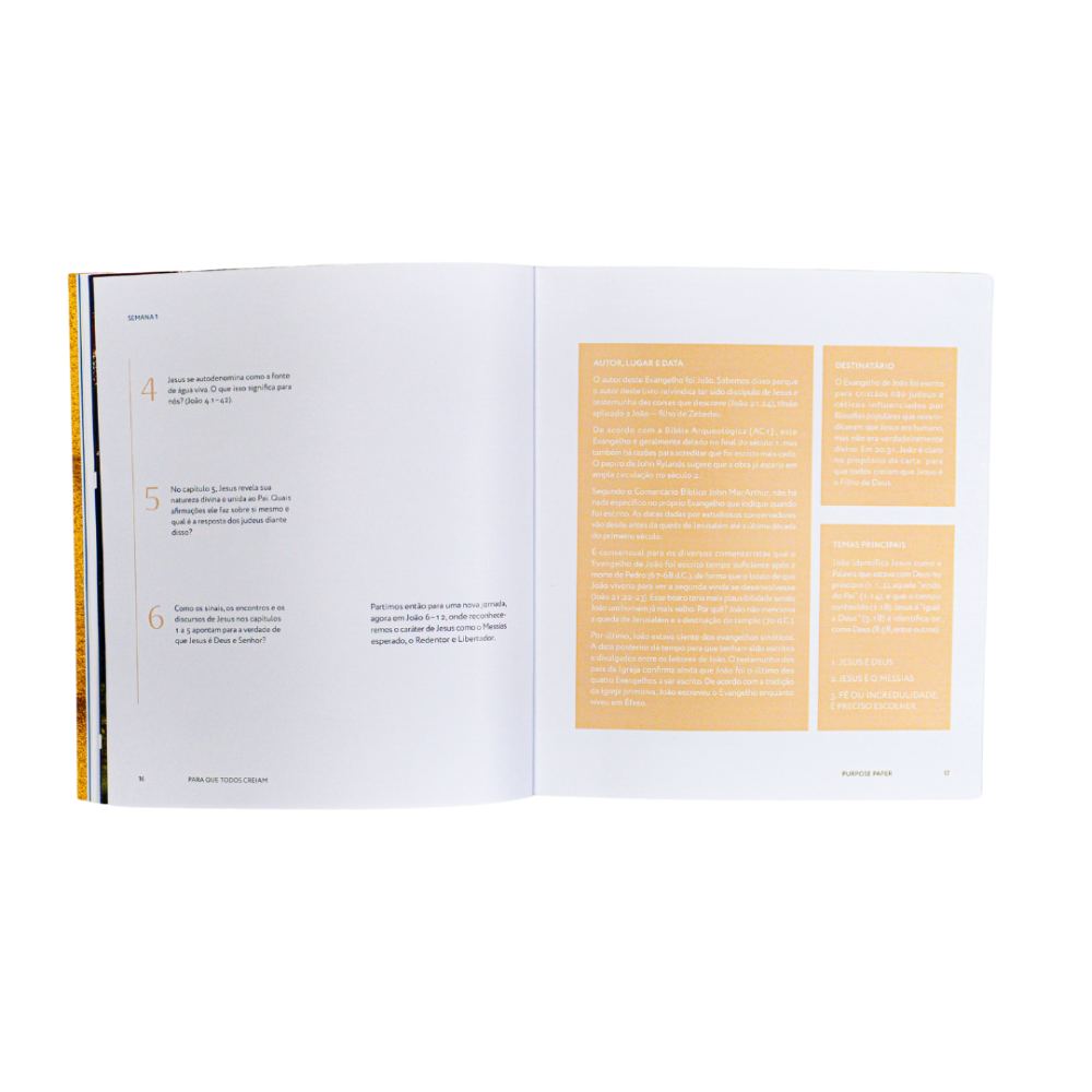 Bible Study Para que Todos Creiam Jesus é o Messias página de informações sobre o livro de joão