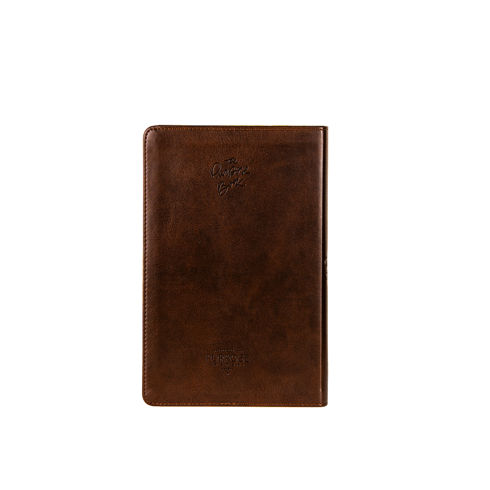 Bíblia para culto The Purpose Book – capa Cruz Marrom