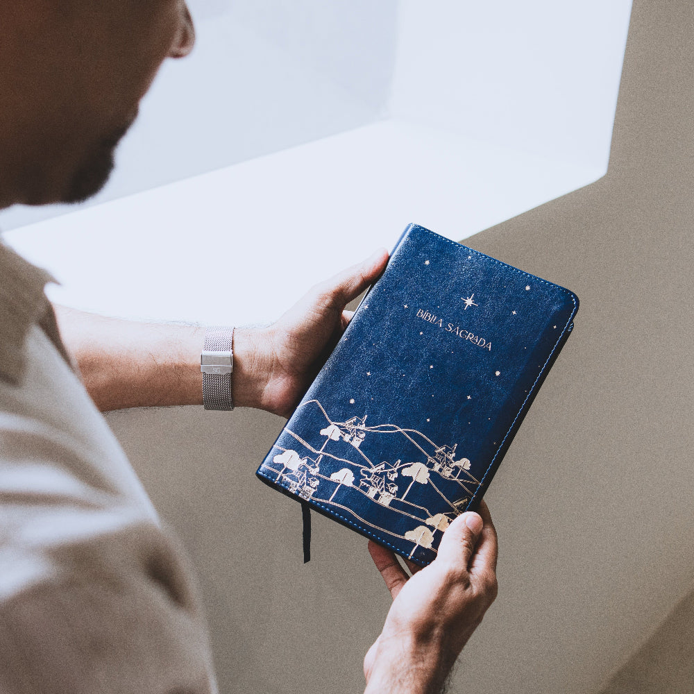 Bíblia para culto The Purpose Book – capa Reino azul