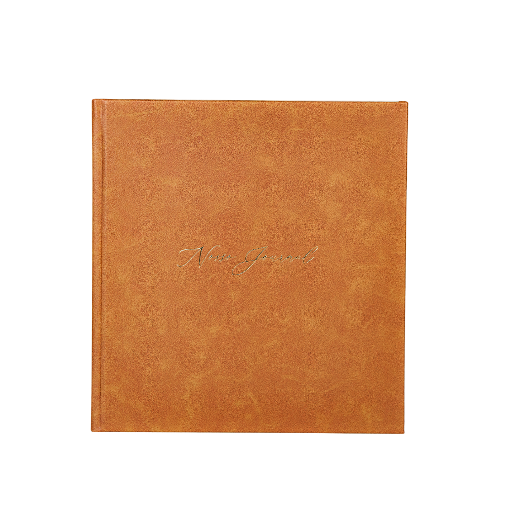 Álbum de Memórias do Casal Nosso Journal capa Aliança mostarda