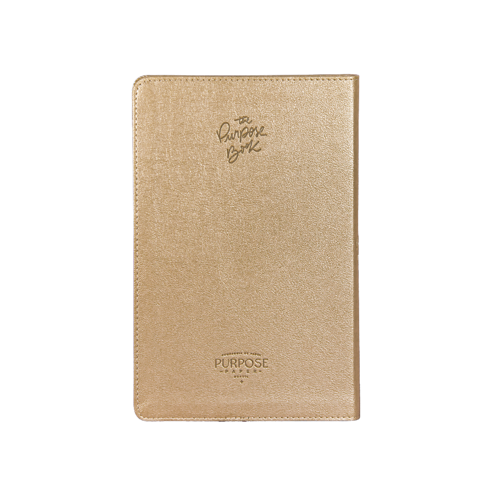 Bíblia para culto The Purpose Book – capa Flores bege cintilante