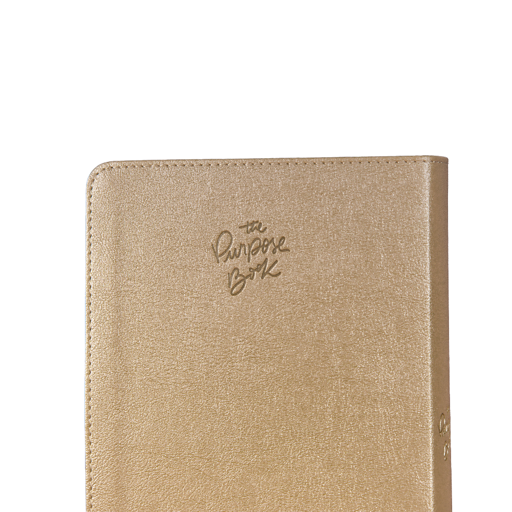 Bíblia para culto The Purpose Book – capa Flores bege cintilante