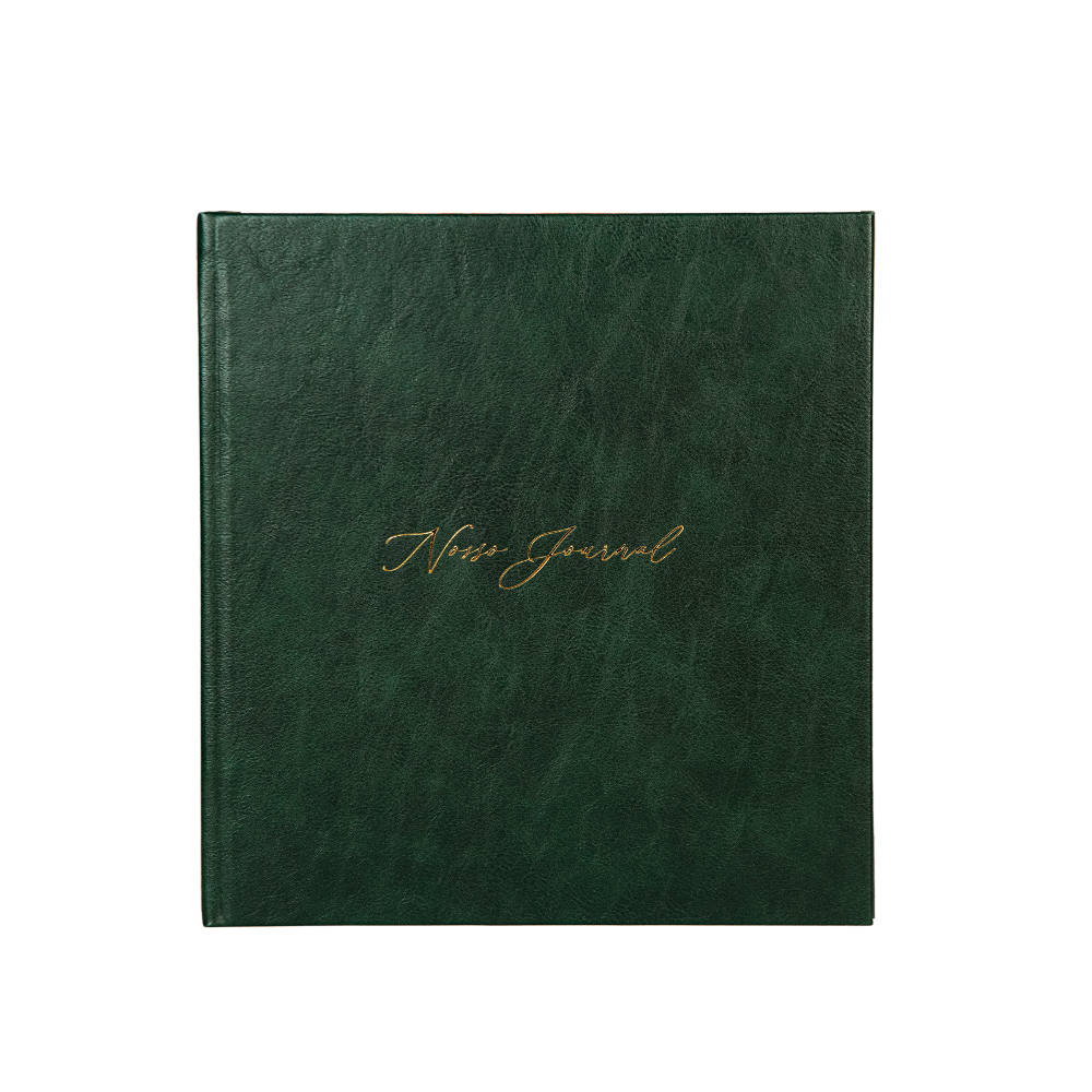Álbum de Memórias do Casal Nosso Journal capa Grinalda verde