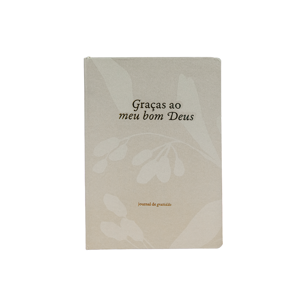 Journal de Gratidão capa LÍRIOS bege