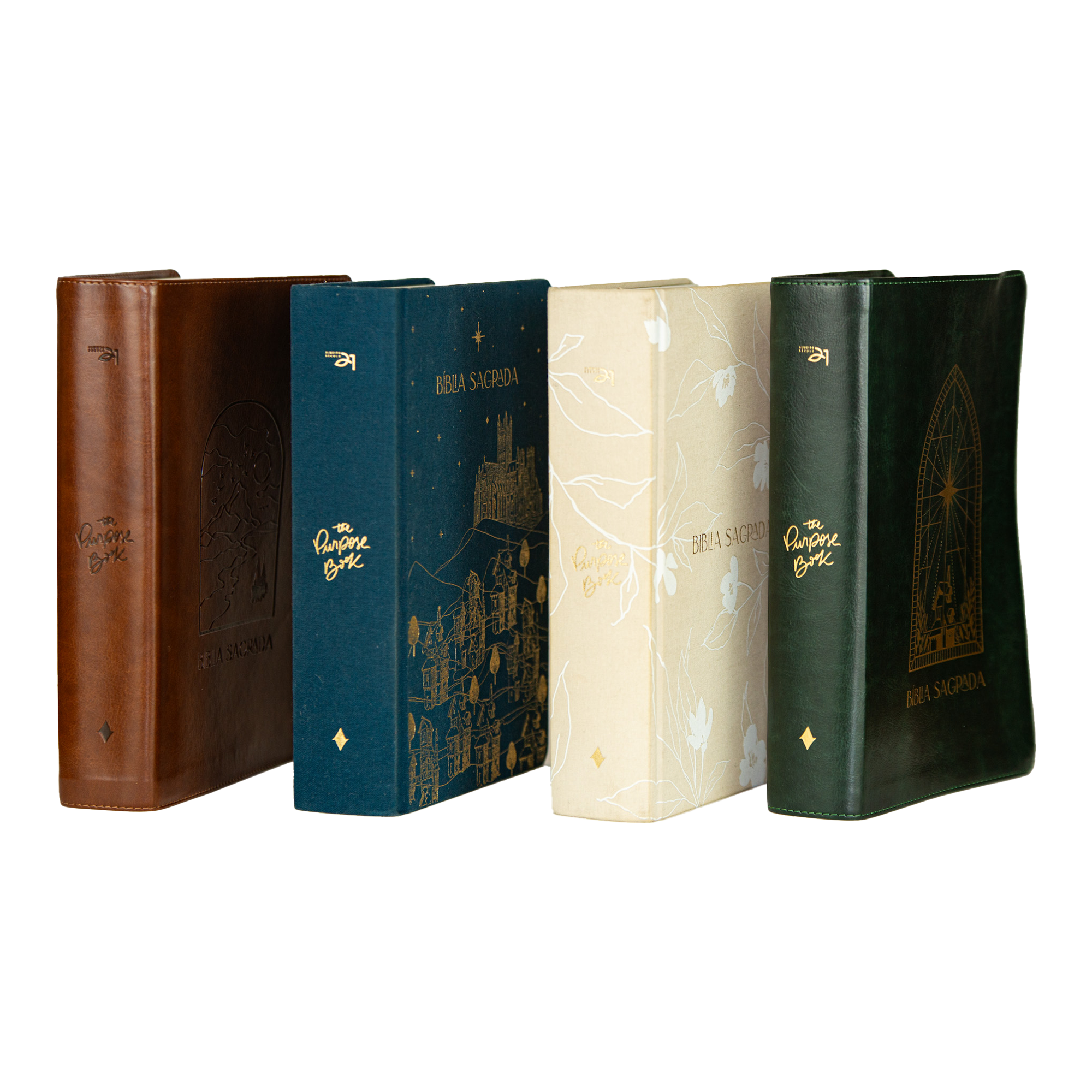 Bíblia de anotações The Purpose Book – capa Vitral, capa Reino, Capa Jardim e Capa Janela