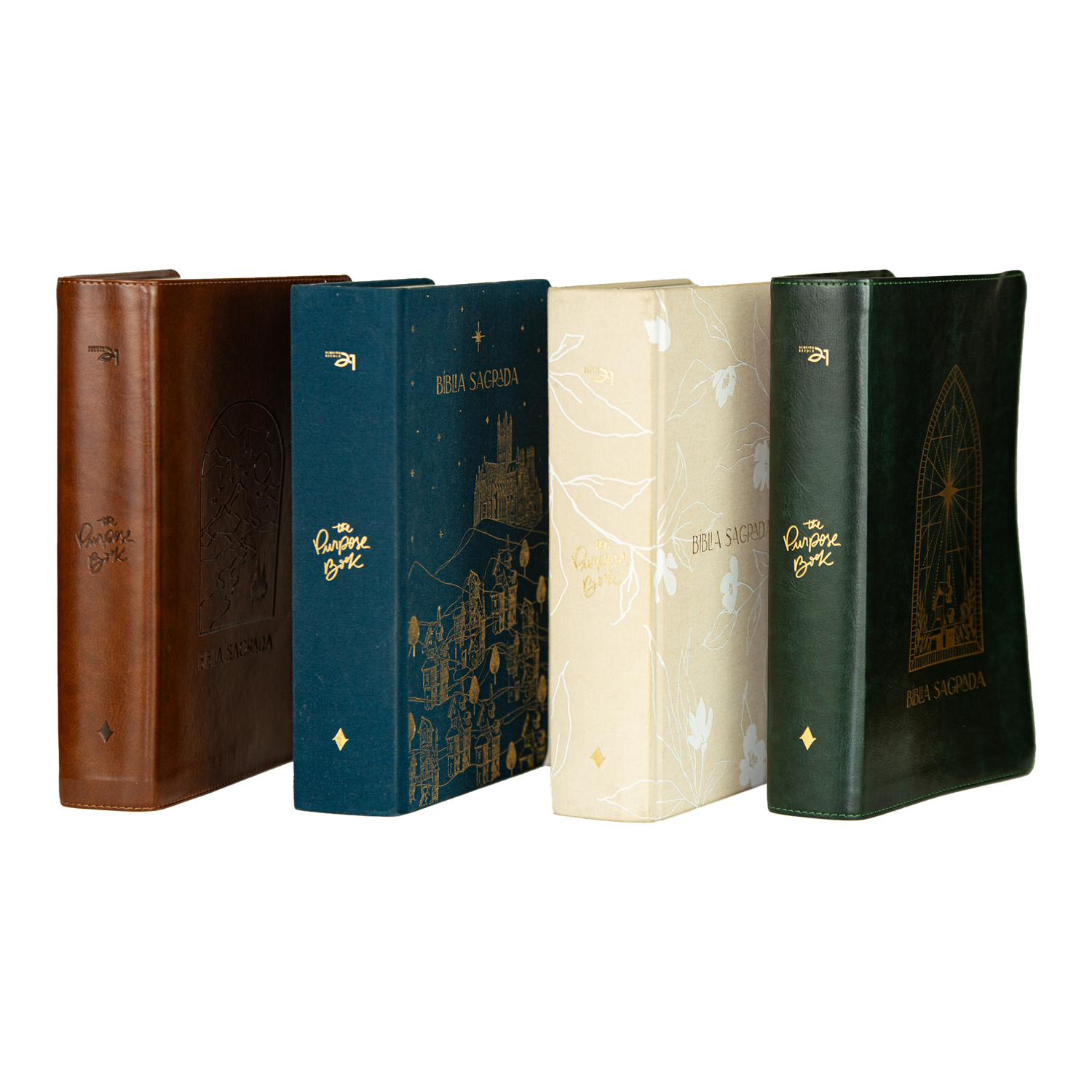 Bíblia de anotações The Purpose Book – capa Vitral, capa Reino, Capa Jardim e Capa Janela