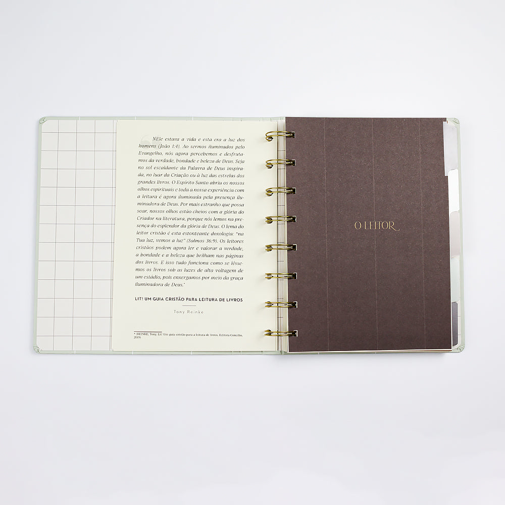 Planner de leitura marrom