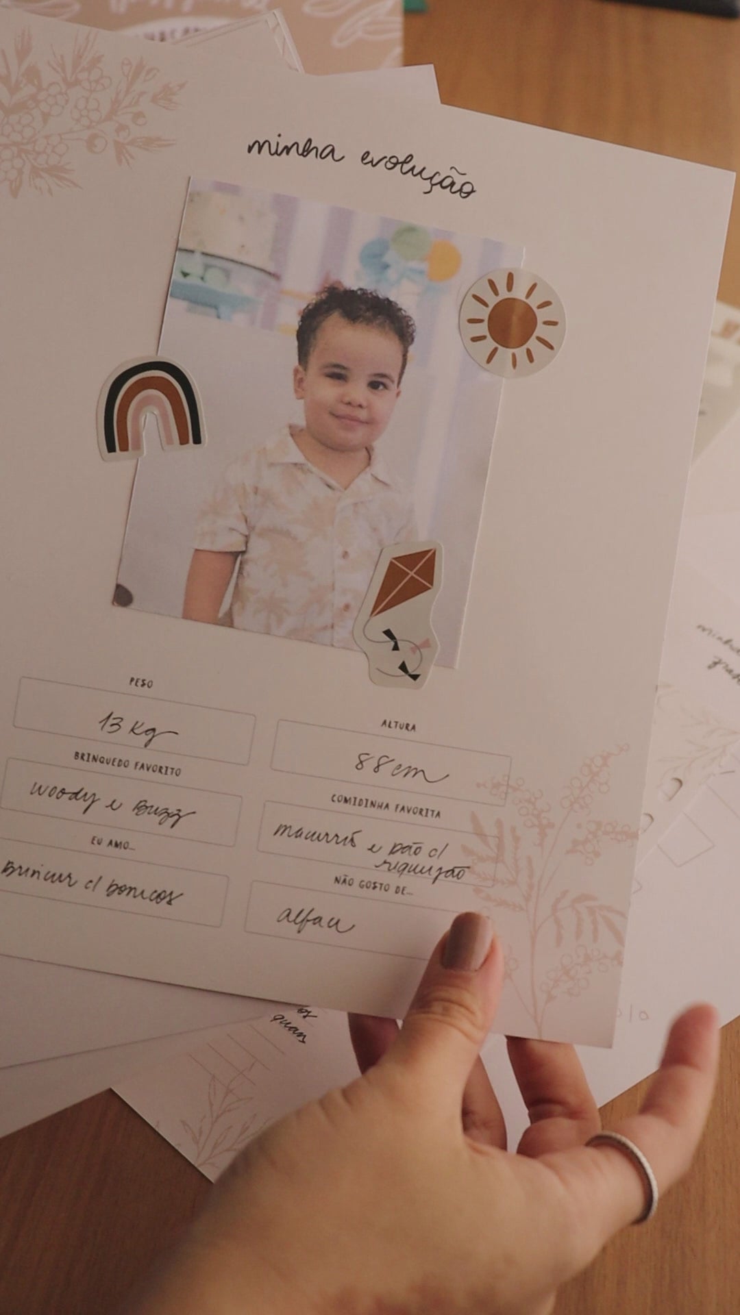 Folhas Lisas Refil - Baby Journal