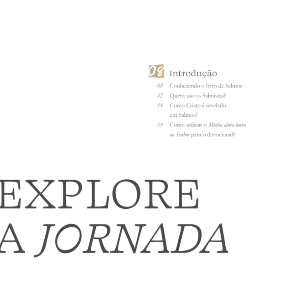 Livro digital de Colagem de Salmos - Minha alma louva ao Senhor