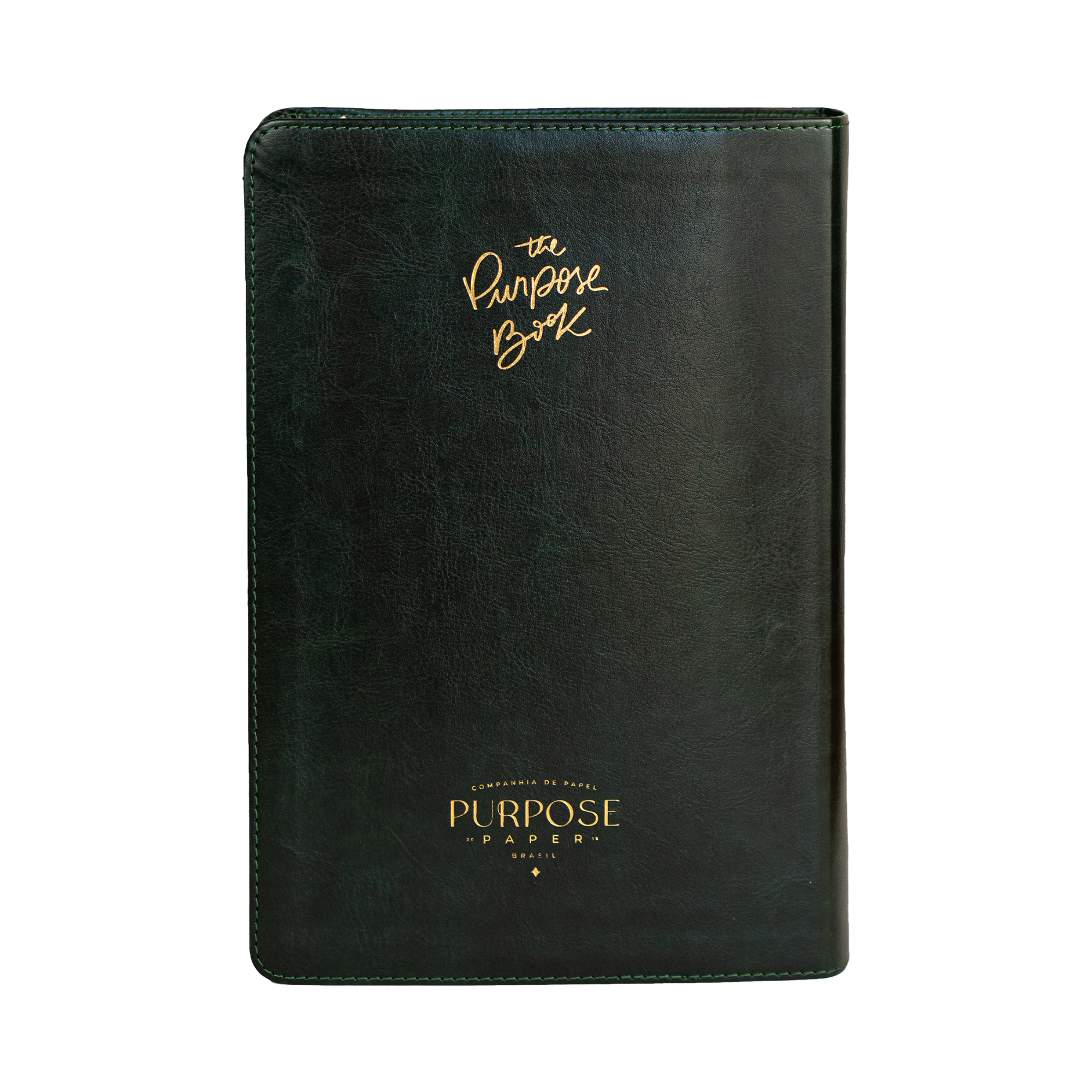 Bíblia de anotações The Purpose Book – capa Vitral couro verde