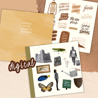 Livro digital de Colagem de Salmos - Minha alma louva ao Senhor