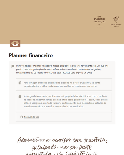 Purpose Notion Financeiro