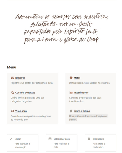Purpose Notion Financeiro