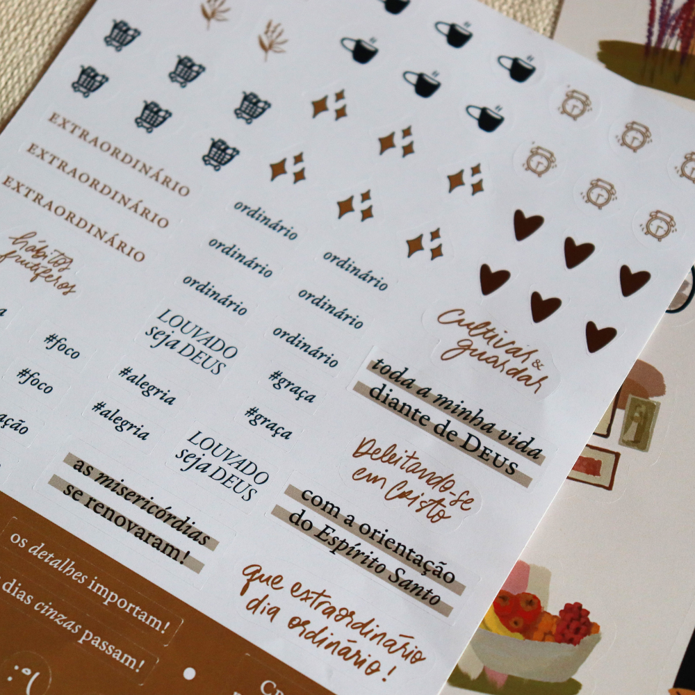 Kit de Cartela de Adesivos: O extraordinário no ordinário
