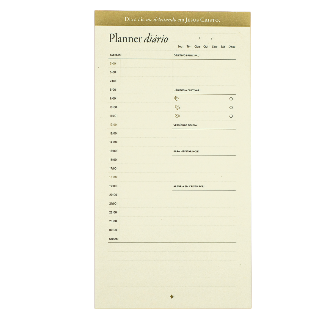 Bloco Purpose Planner Diário