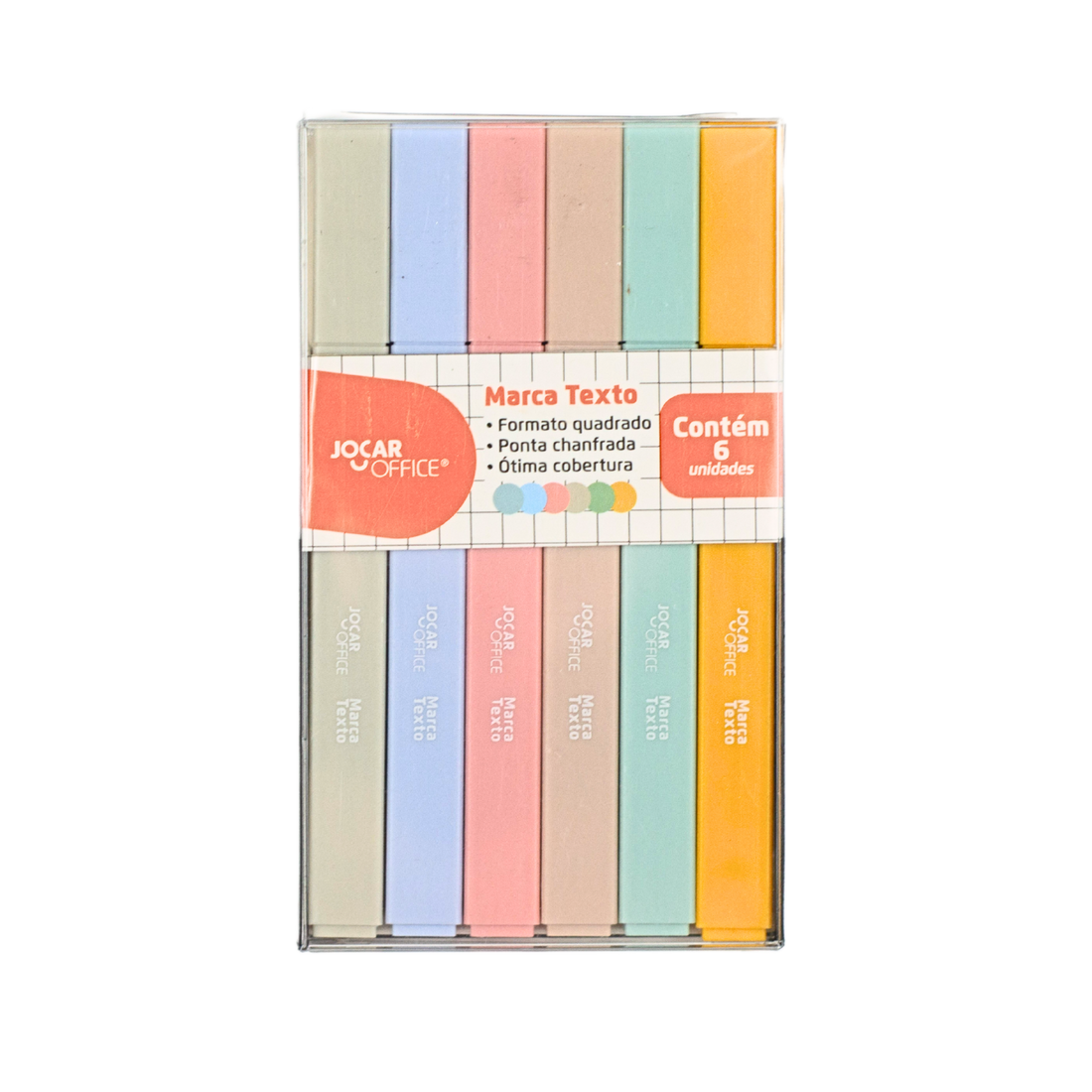 Kit Marca-Texto 6 cores - Tons Pastéis
