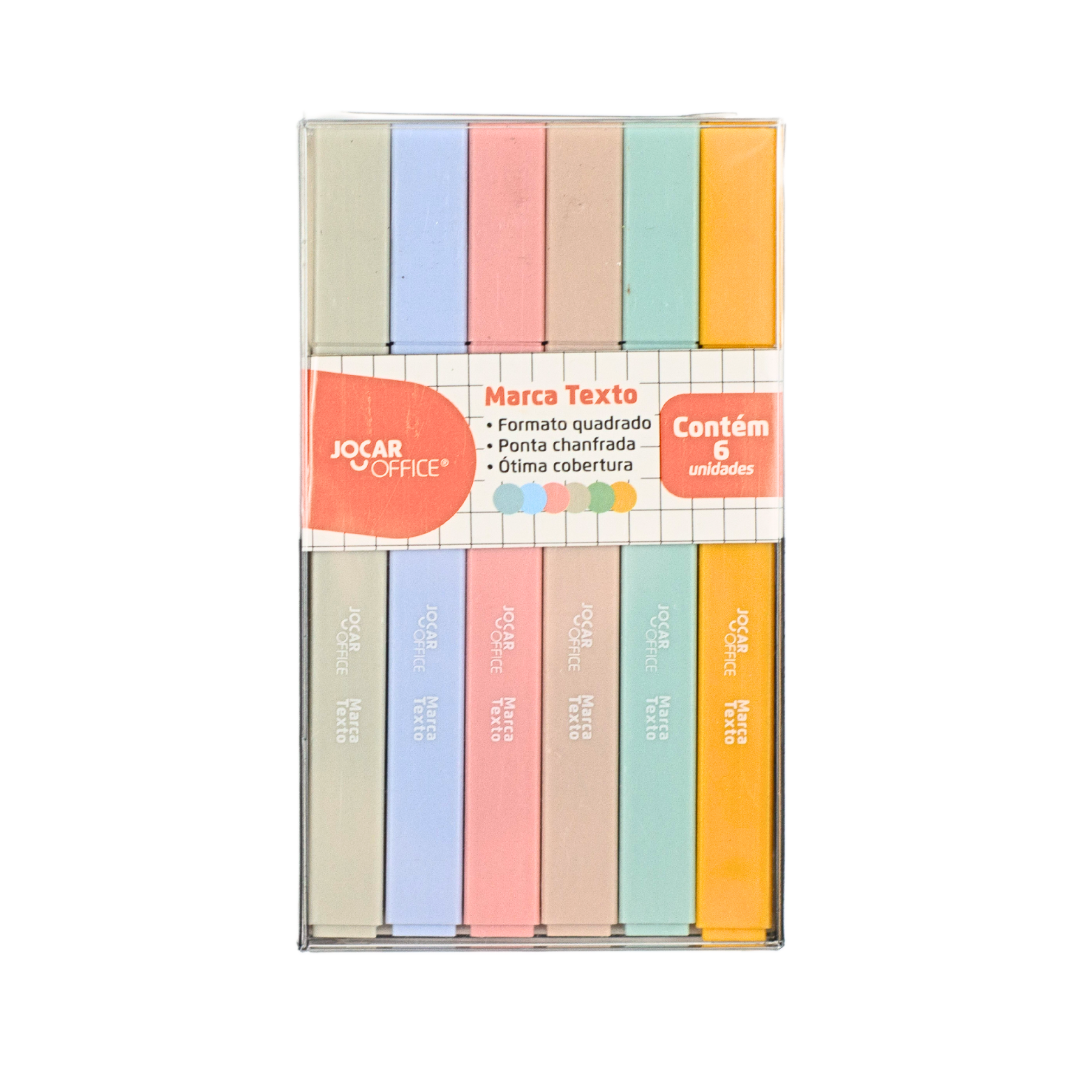 Kit Marca-Texto 6 cores - Tons Pastéis