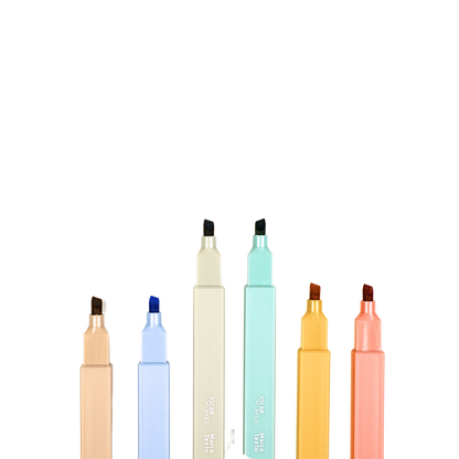 Kit Marca-Texto 6 cores - Tons Pastéis
