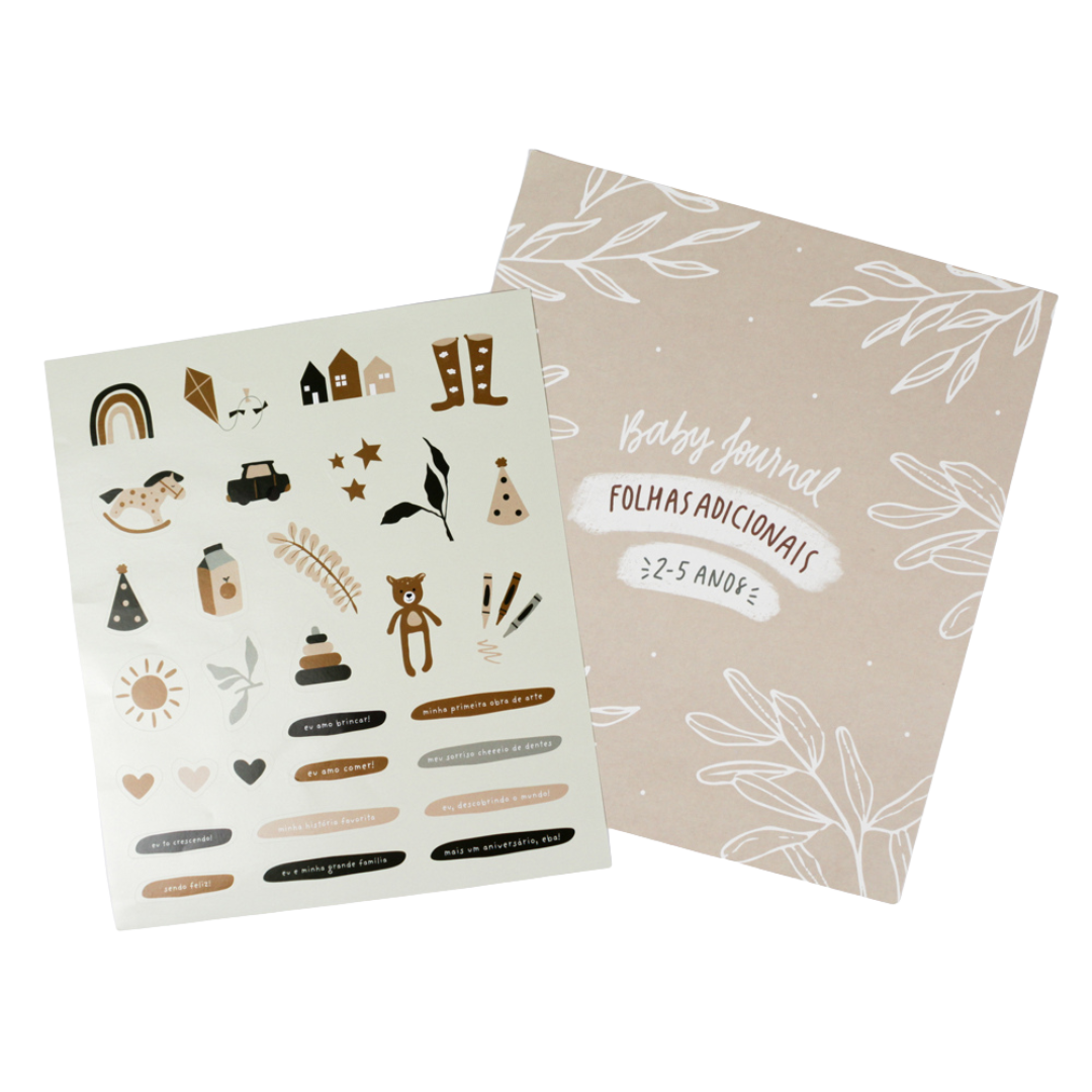 Folhas Adicionais de 2 a 5 anos - Baby Journal