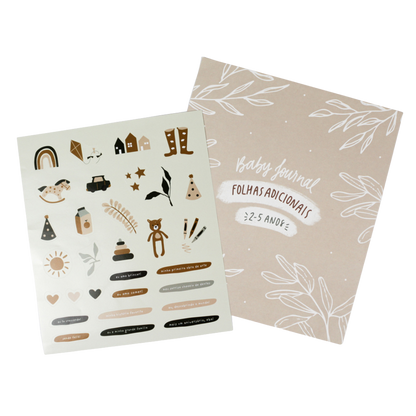 Folhas Adicionais de 2 a 5 anos - Baby Journal