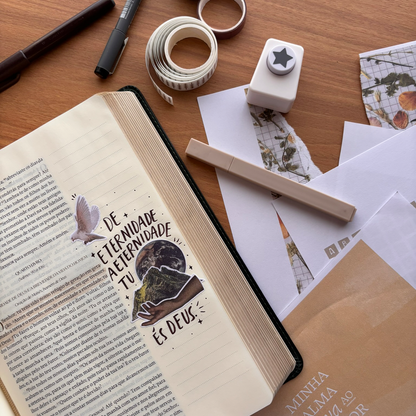 Livro digital de Colagem de Salmos - Minha alma louva ao Senhor