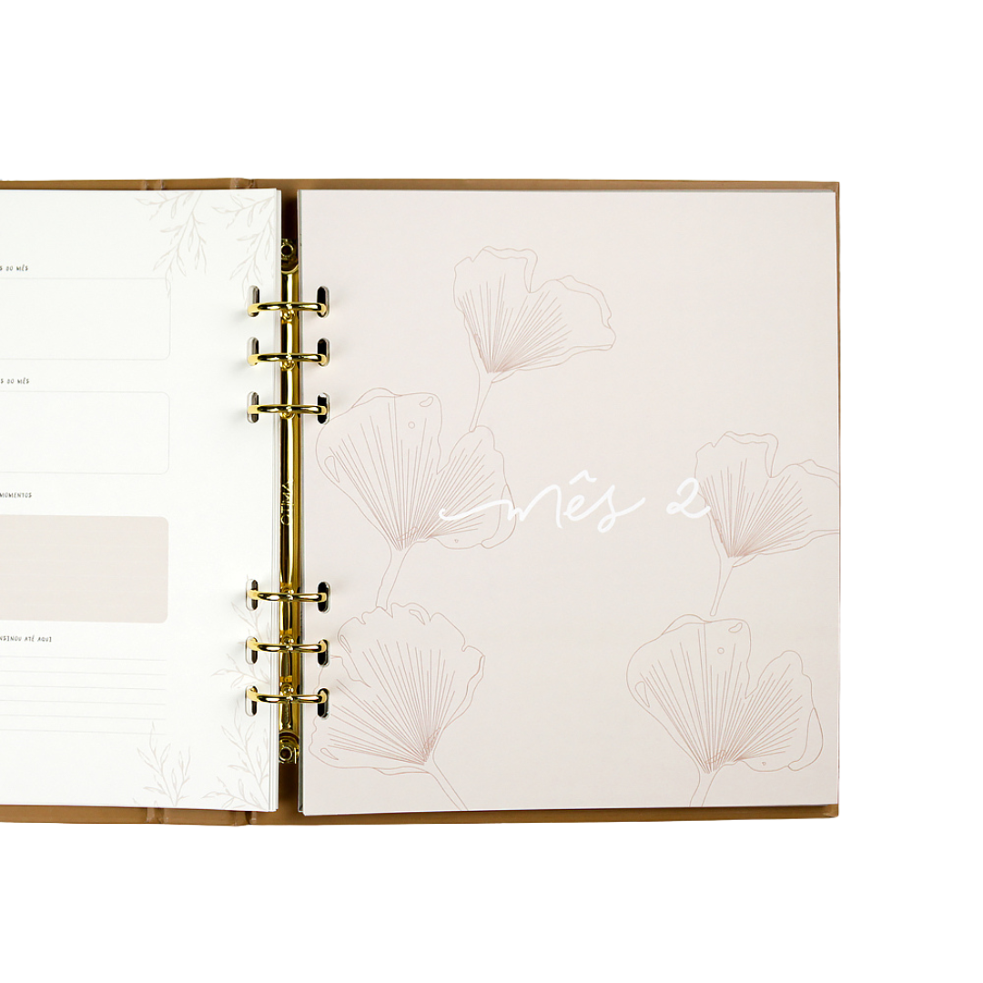 Páginas do Baby Journal espaço para registro do segundo mês