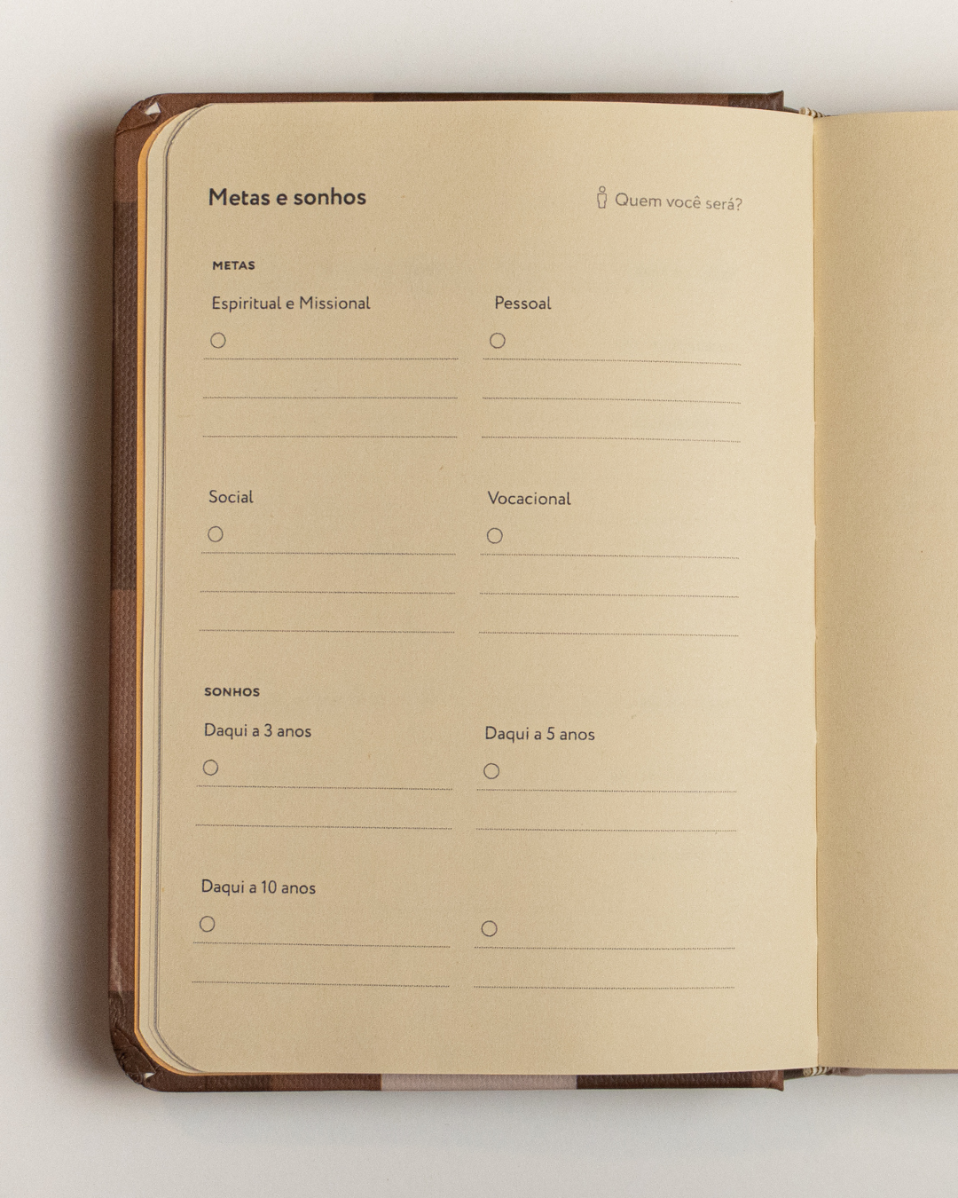 Agenda cristã 2026 - ferramenta metas e sonhos  – Purpose Paper