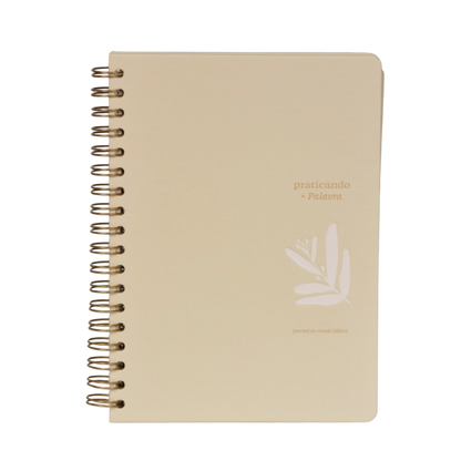 Caderno de estudo bíblico - Praticando a Palavra capa bege