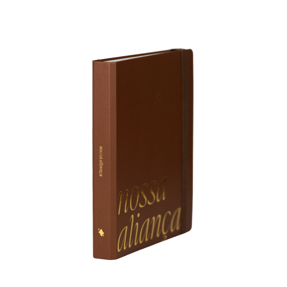 Planner de casamento Nossa Aliança capa Marrom Aliança