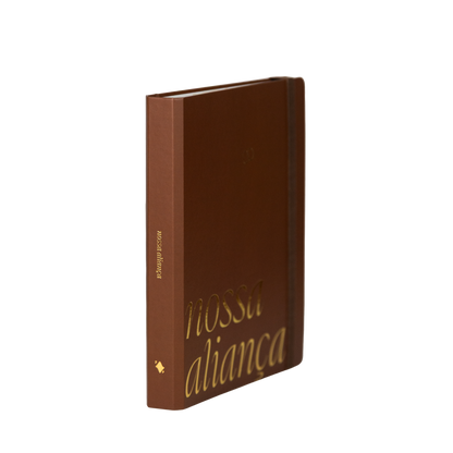 Planner de casamento Nossa Aliança capa Marrom Aliança