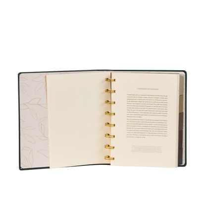 Planner de casamento Nossa Aliança texto sobre propósito do planejamento do casamento