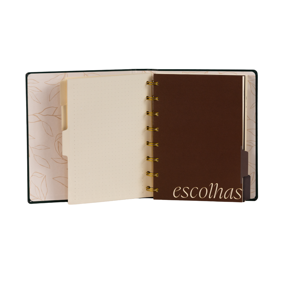 Planner de casamento Nossa Aliança visão de páginas internas